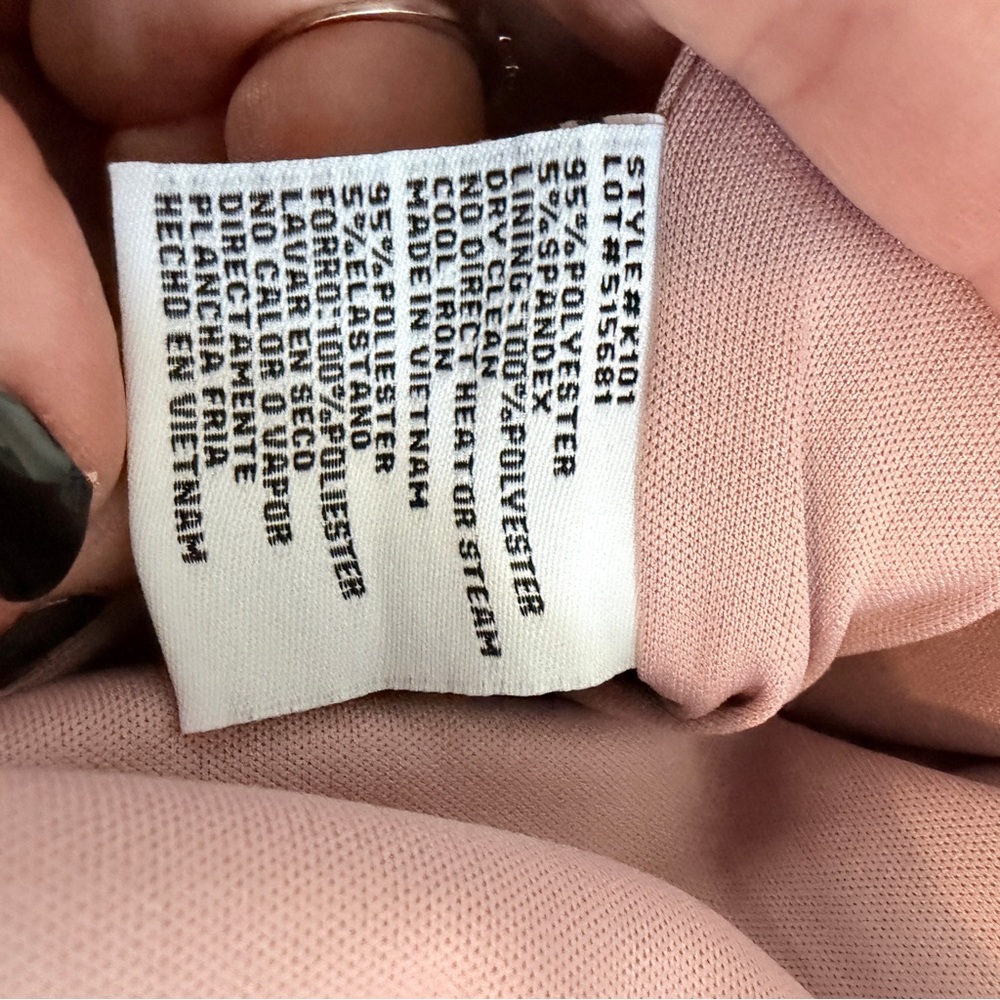 NWT! Draped Women's Rose Colored Dress - Picture 9 of 10